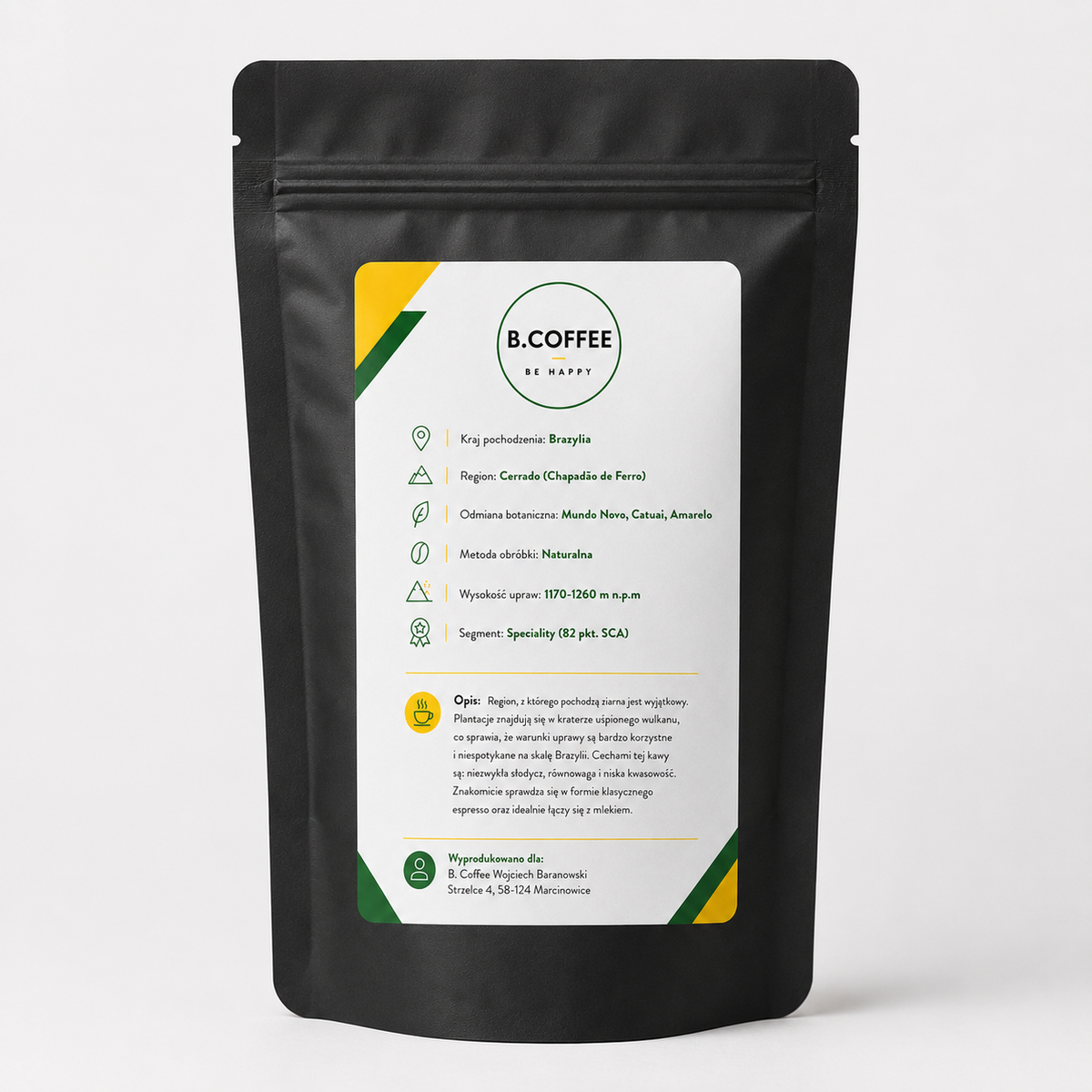 B.Coffee BRAZYLKA – Kawa Ziarnista 100% Arabica
